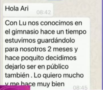 Flor Vigna habló de su romance con Luciano Castro