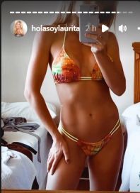 Laurita Fernández derritió las redes en traje de baño