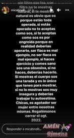 Mica Tinelli estalló contra las mujeres que la critican por sus cirugías: 