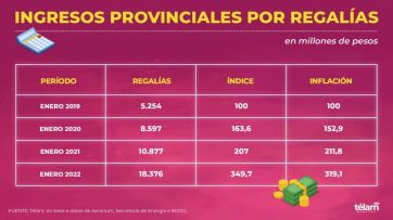 Neuquén fue la provincia petrolera que más ingresos obtuvo en el primer mes del año