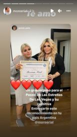 Las Vegas reconoció a Morena Rial por su 