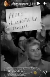 El público de Pedro Alfonso apoyó el reclamo de Paula Chaves