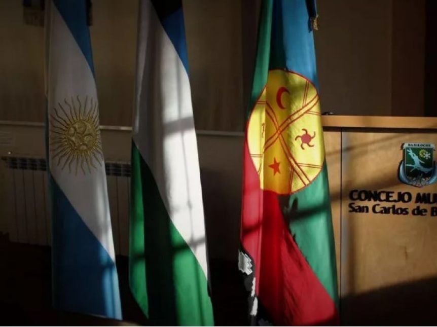 Otra vez desata polémica la presencia de la bandera mapuche