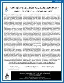 El Día del Trabajador de la Electricidad: la importancia de Luz y Fuerza en la Patagonia