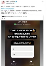 Cinthia Fernández destrozó a Mauro Icardi por exponer los chats con Wanda Nara