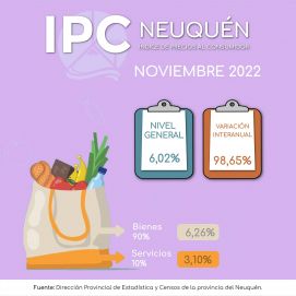 El índice de Precios al Consumidor en la provincia registró un aumento de 6,02 % mensual