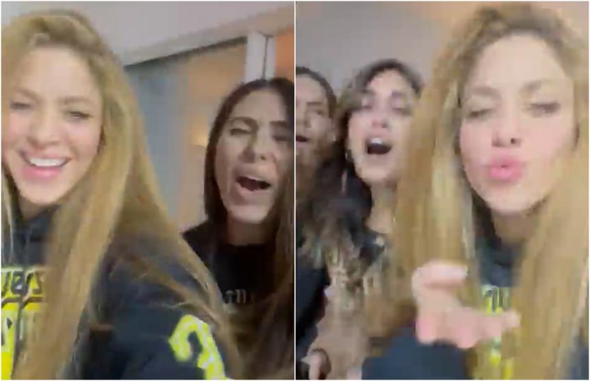 Shakira hizo una fiesta en su casa de Barcelona para celebrar su éxito con Bizarrap