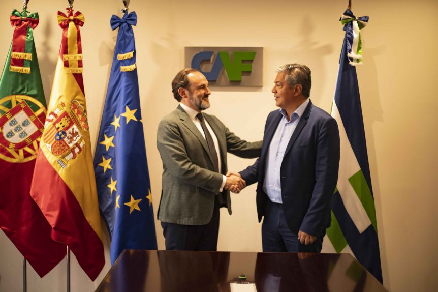 Figueroa terminó su gira por Europa reuniéndose con directivos del Banco de Desarrollo de América Latina