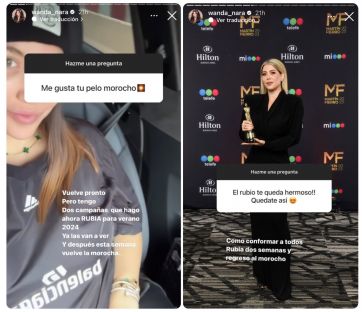 Wanda Nara contó el motivo de su drástico cambio de look: 