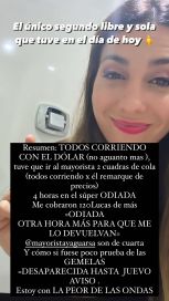 El día de furia de Cinthia Fernández: 