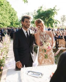Las fotos inéditas de la boda de Nicole Neumann que dejan al descubierto la verdad sobre su embarazo