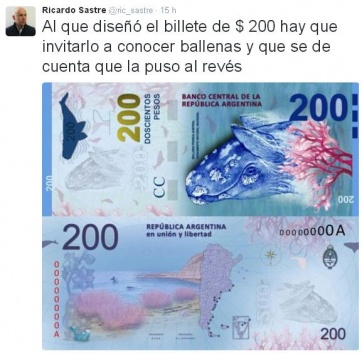 Jefe Comunal corrige al nuevo billete