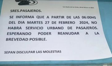 No habrá más transporte público en San Martin de los Andes
